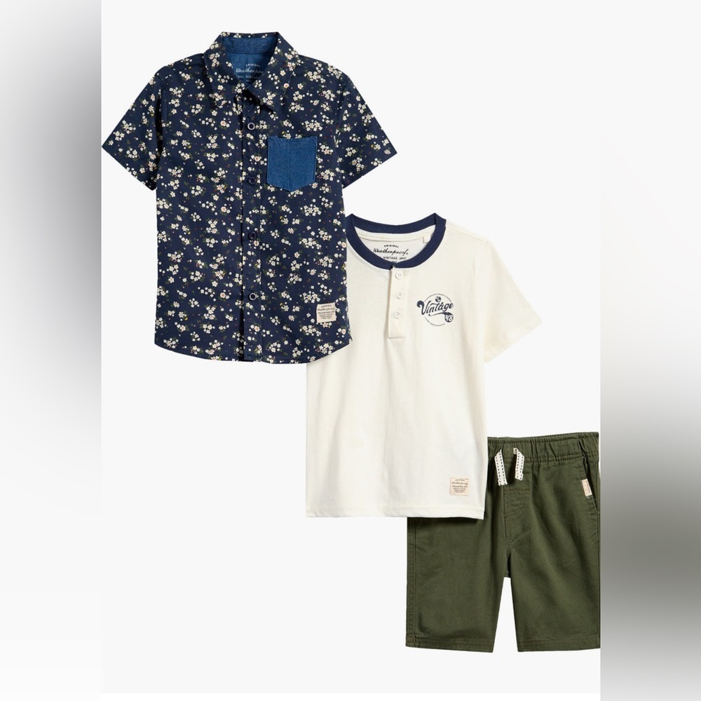 Boy 3-piece outfit 
Boy size 6 NWT